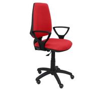 Chaise de bureau ELCHE - accoudoirs fixes - Rouge
