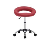 Chaise de bureau en plastique non pliable interieur H. 55 cm rouge