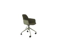 Chaise de bureau en tissu vert, à roulettes, pivotante, réglable - Zuiver, Albert Kuip - 52x59x84 cm