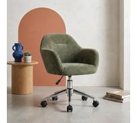 Chaise De Bureau Enfant À Roulettes Ajustable Tissu Chenille - Stan Kid Kaki TU
