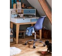Chaise de bureau enfant à roulettes bleu marine TU