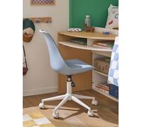 Chaise de bureau enfant à roulettes bleu TU