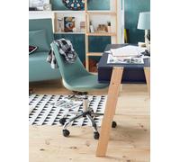 Chaise de bureau enfant à roulettes vert TU
