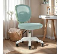 Chaise de bureau enfant MAYLA Vert Réglable en hauteur sans Accoudoirs, Assise Rembourrée Confortable
