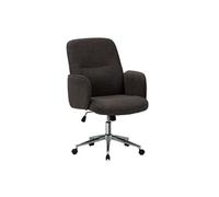 Chaise de bureau ergonomique à dossier haut en forme de coquille, hauteur réglable, gris