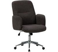 Chaise de bureau ergonomique à dossier haut en forme de coquille, pivotante avec roulettes, gris