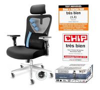 Chaise de bureau ergonomique CLOUVOU - CleverSeat - Fauteuil de Bureau - coussin orthopédique - dossier inclinable - 150kg - Noir