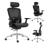 Chaise de bureau ergonomique MARK ADLER Expert 5.3 Noir Mesh - Tissu respirant, Soutien lombaire, Accoudoirs réglables