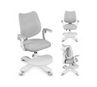 Chaise de bureau ergonomique - MARK ADLER - Junior 4.6 - Gris - Hauteur réglable - Accoudoirs inclinables