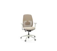 Skandis | sans appui-tête - Siège de bureau de qualité professionnelle Beige / Blanc