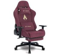 Chaise de bureau ergonomique SYMINO - Confort premium & mobilité optimale pour travailler et gamer au quotidien - Rouge G