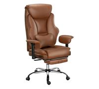 Chaise de Bureau Ergonomique, WOLTU Fauteuil de Direction,avec Appui-tête,Coussin Lombaire, PU,Marron