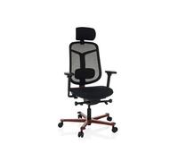 HJH Office Chaise de bureau BICOLORE HIGH Pivotante, soutien lombaire réglable Noir/Rouge