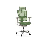 hjh OFFICE Chaise de Bureau Ergonomique ERGOHUMAN Slim G GEN2 Design Original, Utilisation 24h/24, Chaise pivotante avec Soutien Lombaire Flexible, Filet Vert