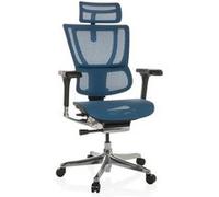 Chaise de bureau / Fauteuil de direction ERGOHUMAN SLIM I Tissu maille bleu hjh OFFICE Bleu G