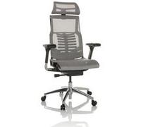 Chaise de bureau / Fauteuil de direction POFIT GEN2 Tissu maille gris clair hjh OFFICE Gris Clair G