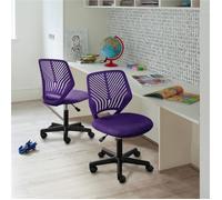 Chaise de Bureau - Fauteuil Ergonomique Violet - Yaheetech
