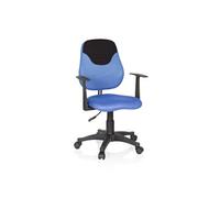 HJH Office Chaise pivotante KIDDY STYLE Tissu bleu/noir pour enfants et adolescents