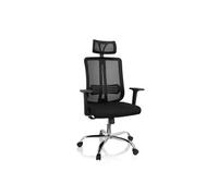 Chaise de bureau / Fauteuil pivotant ZH 200 Tissu maille noir