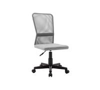 vidaXL Chaise de bureau Gris 44x52x100 cm Tissu en maille
