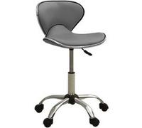 vidaXL Chaise de Bureau Siège de Bureau Chaise Pivotante d'Ordinateur Siège Ergonomique Maison Intérieur Hauteur Réglable Gris Similicuir