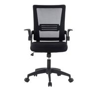 Techly Black Office chair with padded seat and net fabric back