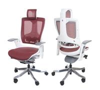 Chaise de bureau MERRYFAIR Wau 2, chaise de bureau chaise pivotante, rembourrage/filet, ergonomique rouge