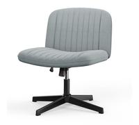 Chaise de bureau moderne sans accoudoirs ni roulettes pour la maison et la chambre - Gris