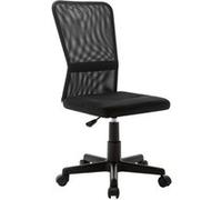 Chaise de Bureau avec Dossier en Maille Respirant & Support Lombaire Ajustable Noire