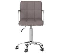 Chaise de bureau pivotante - CLARENCE - Taupe - Tissu polyester - 50x47x(74,5-86) cm - Pivotement à 360 degrés