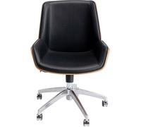 Chaise de bureau pivotante Rouven noire Kare Design