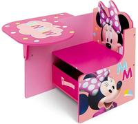 – Chaise de bureau pour enfant en bois avec boîte en tissu de Minnie Mouse de Disney – 62x30x60 cm – Couleur : rose – Idéale pour les activités manuelles, les études ou les jeux