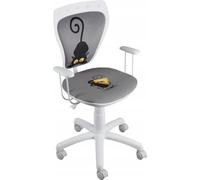 Chaise de bureau pour enfants 55x97cm Chaise de bureau Chaise pivotante pour jeunes ; chat
