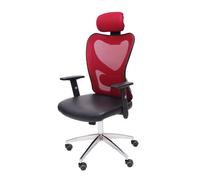 Mendler Chaise de Bureau Professionnelle Atlanta Similicuir Rouge