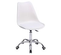 Chaise de bureau réglable en hauteur blanche anne