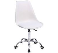 Chaise de bureau réglable en hauteur blanche anne