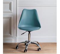 Chaise de bureau réglable en hauteur bleue anne