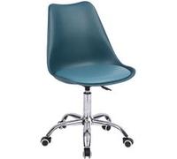Happy Garden Chaise de bureau Anne Bleue – Réglable en hauteur, pivotante à roulettes
