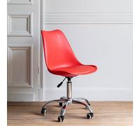 Chaise de bureau réglable en hauteur rouge anne