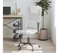 vidaXL Chaise de bureau réglable en hauteur blanc