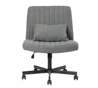 Chaise de bureau Roline pivotante moderne en tissu sans accoudoirs