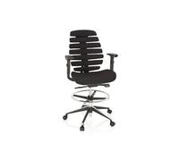 ERGO LINE II WORK tissu - Chaise de comptoir Noir