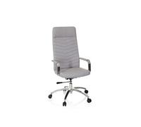 Chaise de bureau / Siège pivotant SARANTO PLUS Tissu Gris clair