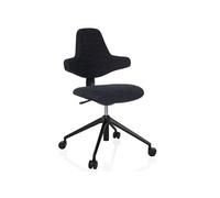 Chaise de bureau / siège-selle de cheval PALIANO noir hjh OFFICE Noir G