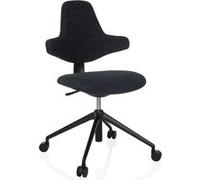 Chaise de bureau / siège-selle de cheval PALIANO noir hjh OFFICE Noir G