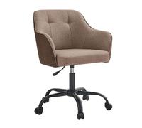 Chaise de Bureau - SONGMICS - Réglable en Hauteur - Capacité de Charge 110 kg - Marron