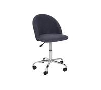 Chaise de bureau velours gris Geos