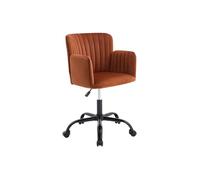 Vente-unique - Chaise de Bureau - Velours - Terracotta - Hauteur réglable - TOARA