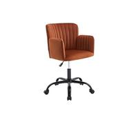Vente-unique - Chaise de Bureau - Velours - Terracotta - Hauteur réglable - TOARA