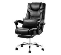 Chaise de Bureau-VEVOR-Repose-pieds-Fauteuil de Direction Ergonomique avec Coussin Lombaire-Charge Max.136,08 kg